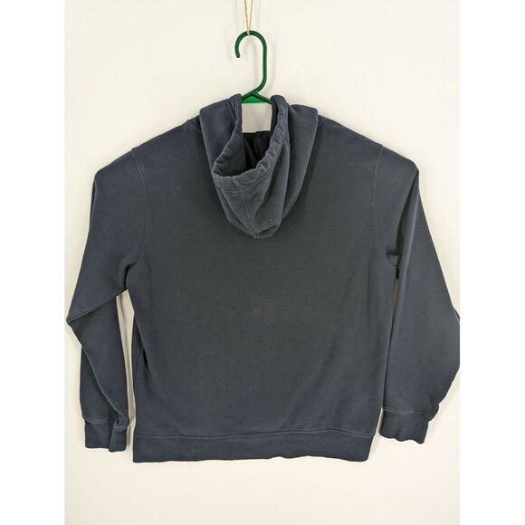 Men's North Face Navy Blue Spell Out Logo Hooded Sweatshirt, Large - Picture 4 of 5